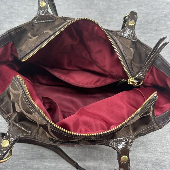 Coach Patchwork Tote in Brown and Tan - Picture 5 of 15